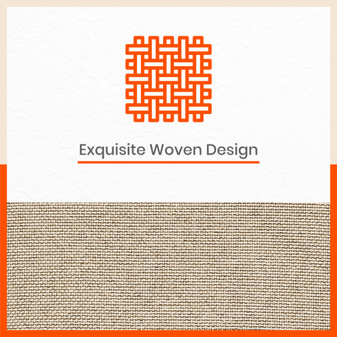 AKIRA Jute Cushion Covers For Home | Cream (Set of 5 - 16 x 16 Inches)